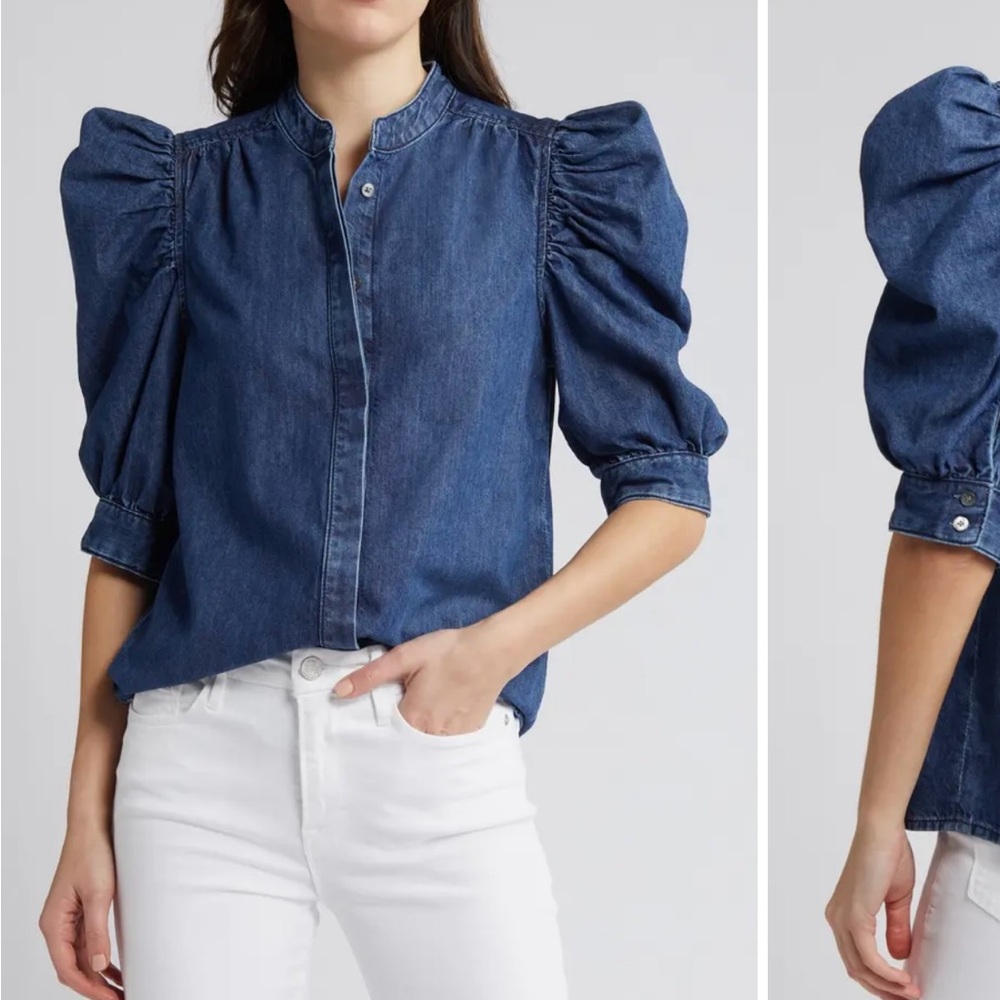 Frame Denim Gillian Top Dark Room Size Large